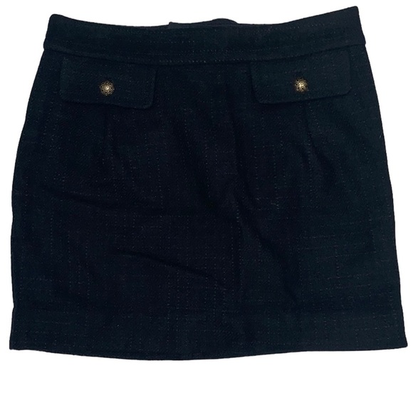 Juicy Couture Clueless Black Wool Tweed Plaid School Mini Skirt Size 4 - Picture 1 of 11